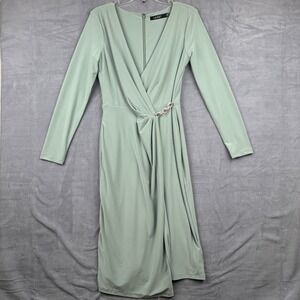 Lauren Ralph Lauren‎ Green Sheath Dress Cocktail Evening Party Formal Rhinestone